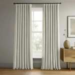 Porcelain White Velvet Thermal Blackout Curtain 50X84 Inch Single Panel New. Price: $40.39.