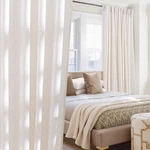 Nicetown Grayish White 55X96 Linen Blend Semi Sheer Curtains, Light New. Price: $16.99.