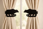 New Wrought Iron Home Indoor Bear - Curtain Tie Backs. Price: $39.99.