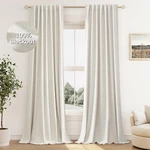 Guken Cream Linen Blackout Curtains 84 Inch Length 2 Panels Set For Living Ro... New. Price: $27.80.