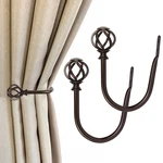 Pack Bronze Curtain Holdbacks, Usfook Decorative Window Drapery Tiebacks (2 New. Price: $23.00.