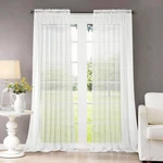 Dreaming Casa Solid Sheer Curtains Draperies White Rod Pocket Panels 52 X 96 New. Price: $38.87.