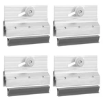 Oqqlin 4 Pcs Frameless Shower Door Roller Top Bracket Assembly, Silver New. Price: $18.98.
