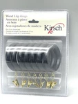 Kirsch Black Wooden Drapery Rings Set 7 Clips Hanging Fits 1 3/8" Pole New. Price: $11.47.