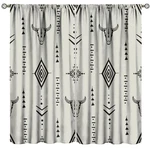 Nanacur Rustic Ethnic Aztec Bull Skulls Cow Blackout Window Curtains Western New. Price: $81.81.
