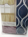 Chf Window Curtains Morocco Tailored Valance Navy White 58IN X 14IN New. Price: $9.95.