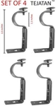 New Tejatan Curtain Rod Brackets Silver 1.1 Inch Diameter Set Of 4. Price: $6.00.