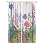 Godazzling Rustic Flower Blackout Windows Curtains Green Leaf Rod New. Price: $76.19.
