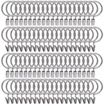 100 Pack Curtain Rings With Clips Hooks 1.5 Inch Rustproof Matte Metal Stainl... New. Price: $31.67.