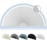 Jlong Arch Window Shade Blackout Half Circle Moon Pleated 36W X 18H, White New. Price: $24.24.