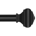 Usfook Black Curtain Rod 66-120" (5.5-10FT) 7/8" Dia. Heavy Duty Steel New. Price: $43.02.
