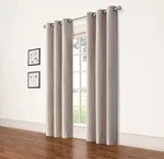 Eclipse Cohen Thermaback Blackout 63-INCH Grommet Window Curtain Panel Ecru New. Price: $16.10.