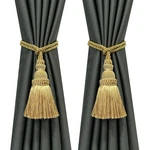 Fenghuangwu Pack Tie Backs Rope Tassels For Curtains Drape 2P, Gold New. Price: $16.70.