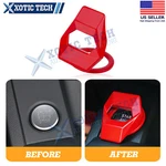 Alloy Diamond Ring Red Car Engine Start Stop Switch Ignition Button Cover Trim New. Price: $8.99.