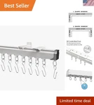 Elegant 6.6FT Aluminum Ceiling Curtain Track Set - Perfect Room Divider Solution New. Price: $82.34.