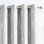 100% Blackout Curtains Grey And Silver Foil Pattern 84 Inch Length F... New. Price: $93.98.