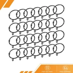 28PACK Openable Curtain Rings Metal Eyelet 1.5 Inch Black New. Price: $18.76.
