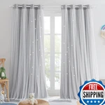 Pony Dance Blackout Curtains For Nursery - Stars Cutout Decor Bedroom New. Price: $90.00.