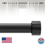 Heavy Duty Curtain Rods Black Adjustable 30-168 Inches (2.6-14 Feet) For New. Price: $75.84.