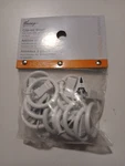 Kenney White Clip-on Rings 5/8'' & 3/4'' New. Price: $5.55.