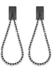 Blasthome Luxury Chain Tiebacks; Matte Graphite Electroplated Finish Open. Price: $53.00.