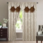 Elegant Comfort Luxurious Beautiful Curtain Panel Set With 84"L 54"W, Beige New. Price: $47.37.