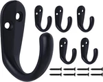 Mokife Coat Hooks Black, 6 Pack Small Antique Jacket Heavy Duty New. Price: $14.90.
