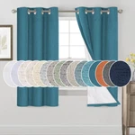 Blue Sapphire 100% Blackout Curtains 64" - 2 Panel Thermal Insulated Drapes New. Price: $53.99.