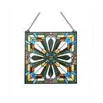 Chloe Lighting Archie Mission-style Stained Glass 20" Wide Window Panel, Mult.... Price: $136.94.