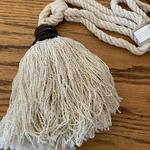 Large 9" Tassel Curtain Drapery Tieback Taupe Cream Ivory Ornate Hobby Lobby Open. Price: $13.49.