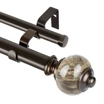 Kamanina Bronze Double Curtain Rod To Inches 72-144", Antique New. Price: $55.81.