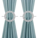 Mewutal 2 Pack Silver Curtain Tiebacks Round Holdbacks Plastic New. Price: $17.19.