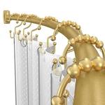 Lbyojkd Curved Shower Curtain Rod 36.476IN Adjustable, Gold Round Curt... New. Price: $49.50.
