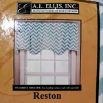 Reston High Quality Room Darkening "spa" Scallop Window Valance 50" X 17" New. Price: $9.99.