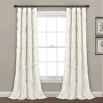 Avon Window Curtain Panel Single, 54" 84" L, Ivory - Textured Ruffle Curt... New. Price: $45.43.