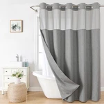Eachope No Hooks Needed Linen Textured Shower Curtain With Snap-in Fabric Li... New. Price: $43.21.