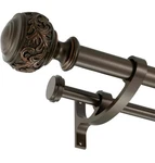 Yumierle Double Curtain Rod Inch Window Drapery 72 To 144 Brown Open. Price: $40.00.