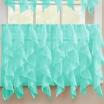 Stylish Sheer Sea Kitchen Window Curtains - 24" Tier, Swag & Valance Pack Of New. Price: $574.99.