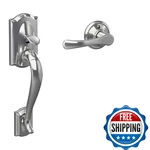 Schlage Standard Front Entry Handleset Avila Door Lever Lower Half Grip Bright New. Price: $180.00.