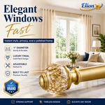 Gold Curtain Rods For Windows 72 To 144 Inches (6 12 Ft), Usfook Teles Open. Price: $29.99.