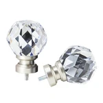 Ilaisihome Decorative Curtain Rod Finials, Luxury Crystal-clear Silver. Price: $35.76.
