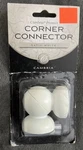 Cambria Premier 1/8" Corner Connector Satin White Finish 41206 Curtain Drapes New. Price: $5.00.