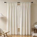 Joydeco Beige Boho Curtains 96" L, 2 Panels, Soft Bohemian Farmhouse Semi-blacko New. Price: $67.06.
