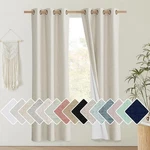 Nicetown Blackout Noise Reducing Curtains, Linen Texture Grommet New. Price: $16.99.