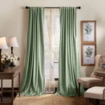 Martha Stewart Collection Lucca Velvet 50" X 95" Blackout Curtain New. Price: $69.99.