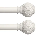 Wolistsa 2 Pack Antique White Curtain Rods For Windows 30 To 56 Inch, Adjustable New. Price: $61.13.
