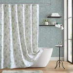 Laura Ashley Walled Garden Shower Curtain, Textured Cotton-rich Slub Fabric, New. Price: $59.99.