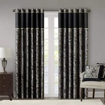 Madison Park Aubrey Faux Silk Paisley Jacquard, Rod Pocket Curtain 50X95 New. Price: $37.13.