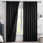 Deconovo 100% Blackout Curtains For Bedroom Thermal Insulated Curtain, Soundpr New. Price: $33.56.