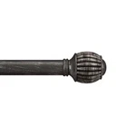 Lavish Home 1-INCH Curtain Rod With Fluted Ball Finials For Windows 48-84" New. Price: $19.19.